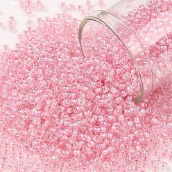 (780) Inside Color AB Crystal/Bubblegum Lined Toho runde Rocailles, japanische Rocailles, (780) Innenfarbe ab Kristall / Kaugummi ausgekleidet, 11/0, 2.2 mm, Bohrung: 0.8 mm, über 1110pcs / Flasche, 10 g / Flasche