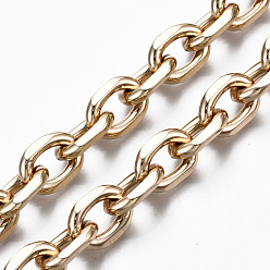 Light Gold Bag Chains Straps, Iron Cable Link Chains, with Alloy Spring Gate Ring, for Bag Replacement Accessories, Light Gold, 1190x9mm