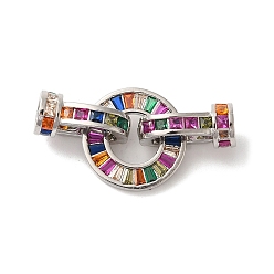 Платинированный Латунь раз по сравнению с застежками, без кадмия, без никеля и без свинца, со стеклом, Реальная платина, 29 мм, отверстие : 5.5 мм