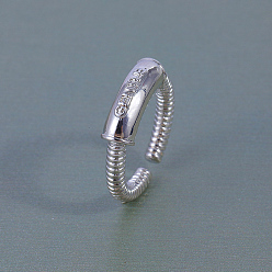 Платина Кольца-манжеты из латуни с резьбой для мужчин, слово нежное, платина