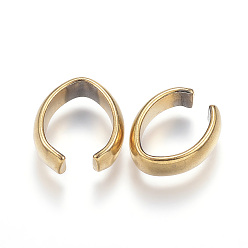 Золотой 304 Быстроразъемные соединения из нержавеющей стали, связывающий кольца, золотые, 13x12x4 мм, Внутренний размер: 11x8.5 мм