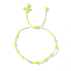 Желтый Богемные плетеные нейлоновые браслеты с узлами, регулируемые браслеты для женщин мужчин, желтые, регулируемый