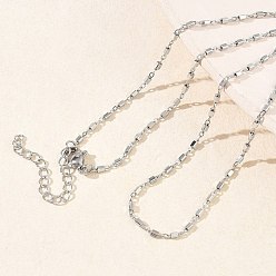 Нержавеющая Сталь Цвет 1.5мм 304 ожерелье из нержавеющей стали с кубовидными звеньями для женщин, без потускнения, цвет нержавеющей стали, 15.75 дюйм (40 см)