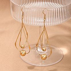 Золотой Сплав мотаться серьги, слеза, золотые, 87x29 мм