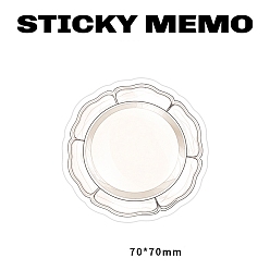 Flower 30 Sheets Pad Sticky Notes, Sticker Tabs, for Office School Reading, Flower, 70mm