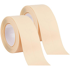 Blanched Almond 2 Rolls PVC Plastic Waterproof Edge Banding, Adhesive Veneer Edge Trim for Kitchen Sink, Toilet Seam, Corner, Blanched Almond, 36x0.9mm, 3.2m/roll