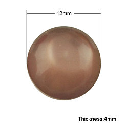 Верблюжий Кабошоны из смолы, имитации кошачьего глаза , полукруглый, верблюжие, 12x4 мм