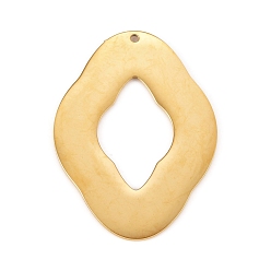 Золотой 304 подвески из нержавеющей стали, ручная полировка, лазерная резка, цветок, золотые, 35x25x0.8 мм, отверстие : 1.2 мм