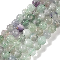Fluorite Natural Fluorite Beads Strands, Round, Grade AB, 6mm, Hole: 1mm, about 61~67pcs/strand, 15.16''(38.5cm)