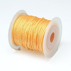 Персиковый Слойка Круглая металлическая нить, 12 -ply, розовые, 1 мм, около 54.68 ярдов (50 м) / рулон