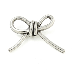 Античное Серебро Бусины из сплава в тибетском стиле, бантом, античное серебро, 18x26x6 мм, отверстие : 1.4 мм, о 427 шт / 1000 г.