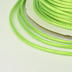 Lawn Green Eco-Friendly Korean Waxed Polyester Cord, Lawn Green, 1.5mm, about 169.51~174.98 Yards(155~160m)/Roll