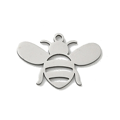 Нержавеющая Сталь Цвет 201 подвески из нержавеющей стали, прелести пчел, цвет нержавеющей стали, 13.5x20x1 мм, отверстие : 1.4 мм