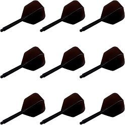 Noir Accessoires de fléchettes arbres de fléchettes en plastique, noir, 78x34x34mm, 3 pièces / kit