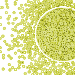 Зелено-Желтый 10 нити плоские круглые бусины из полимерной глины ручной работы, диск хейши бусины для гавайских серег браслет ожерелья ювелирных изделий, зеленый желтый, 6x1 мм, отверстие : 2 мм, 10 прядь