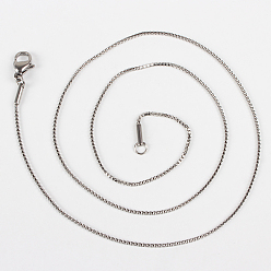 Нержавеющая Сталь Цвет Устойчив к потускнению 304 изготовление венецианских цепочек из нержавеющей стали, с карабин-лобстерами , цвет нержавеющей стали, 17.7 дюйм (45 см)
