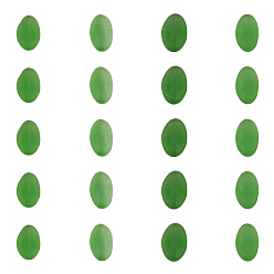 Green Fluorescence Frosted Glass Beads, No Hole Beads, Oval, Green, 25.5~26.5x18~18.5x13~13.5mm, 50pcs/box