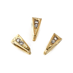 Настоящее золото 18K 304 нержавеющей стали ледоруб прижимные поручительств, со стразами, ионное покрытие (ip), реальный 18 k позолоченный, 6.5x4.5x3 мм, штифты : 0.9 мм