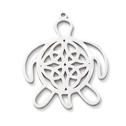 Нержавеющая Сталь Цвет Полые 304 из нержавеющей стали кулоны, черепаха, без кадмия и без свинца и без никеля, цвет нержавеющей стали, 34.5x27.5x1.5 мм, отверстие : 1.2 мм