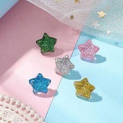 (52) Непрозрачная лаванда Звездные смоляные кнопки для рисования, с железными контактами, для фото стены, карты, доска объявлений или пробковые доски, разноцветные, 15x16x15 мм