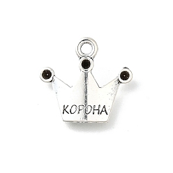 Crown Сплавочные подвески тибетского стиля, корона, 16.5x18x3 мм, отверстие : 2 мм
