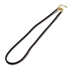 Коричневый Изготовление ожерелья из нейлонового миланского шнура, с латунной фурнитурой и карабинами из нержавеющей стали, золотые, долговечный, кофе, 17.91~18.31 дюйм (45.5~46.5 см)