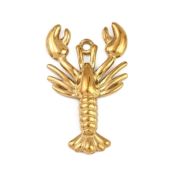 Золотой Морские животные 304 подвески из нержавеющей стали, подвески в форме лобстера, золотые, 29x17x3 мм, отверстие : 1.5 мм