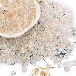 Фора Прозрачные стеклянные бусины, окрашенные распылением, треугольные, оранжевые, 6x5x4.3 мм, отверстие : 1.2 мм, Около 2368 шт / фунт