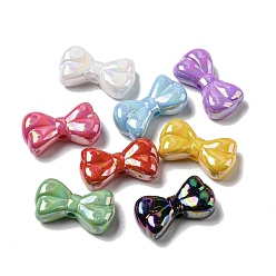 Mixed Color UV Plating Acrylic Bead, Bowknot, Mixed Color, 10x18x6mm, Hole: 1.8mm