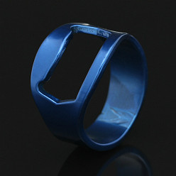 Синий 201 Кольца для открывания бутылок из нержавеющей стали, синие, размер США 12 3/4 (22 мм)