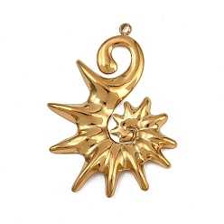 Золотой 304 подвески из нержавеющей стали, прелести морских коньков, золотые, 34x24x2.5 мм, отверстие : 1.5 мм