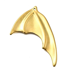 Настоящее золото 18K 304 из нержавеющей стали большие кулоны, летучая мышь, ионное покрытие (ip), реальный 18 k позолоченный, 54x41x2 мм, отверстие : 1.8 мм