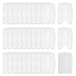 Clear Plastic Name Card Holders, Rectangle, Clear, 105x75x8mm, Hole: 14x3mm, Inner Diameter: 86x55mm