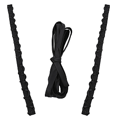 Черный 1 комплект женской свадебной молнии для замены, атласный корсет с регулируемой посадкой на спине, платье для выпускного вечера со шнуровкой, чёрные, 482~4000x15~24x2.3~4 мм, 3 шт / комплект
