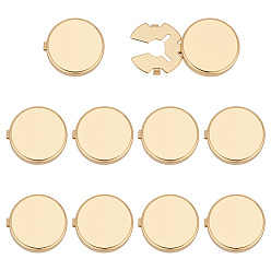 Light Gold 5 пары латунных запонок, плоско-круглые, золотой свет, 18.5x18x5 мм