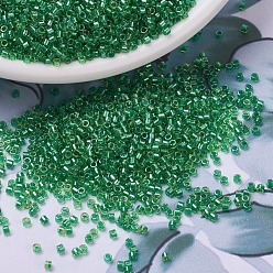 (DB0916) Sparkling Green Lined Chartreuse MIYUKI Delica Beads, Cylinder, Japanese Seed Beads, 11/0, (DB0916) Sparkling Green Lined Chartreuse, 1.3x1.6mm, Hole: 0.8mm, about 2000pcs/bottle, 10g/bottle