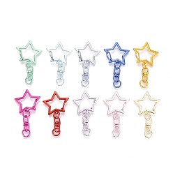 (52) Непрозрачная лаванда Застежками сплава поворотные, звезда, без кадмия и без свинца, разноцветные, 48~49x25.5x7 мм