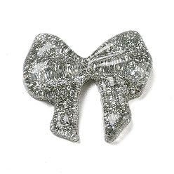 Сланцево-синий Полупрозрачная смола декодирует кабошоны, блестящий бант, синевато-серый, 26.5x30x7 мм