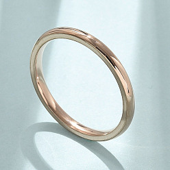 Light Gold Ионное покрытие (ip) 304 гладкие кольца из нержавеющей стали, золотой свет, 2 мм, размер США 7 1/4 (17.5 мм)