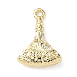 Real 18K Gold Plated Brass Charms, Coin Scoop Charms, Real 18K Gold Plated, 15x10.5x4mm, Hole: 1.2mm