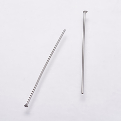 Нержавеющая Сталь Цвет Устойчивы к потускнению 304 штифты из нержавеющей стали с плоской головкой, цвет нержавеющей стали, 35x0.7 мм, 21 датчик, Руководитель: 1.5 mm