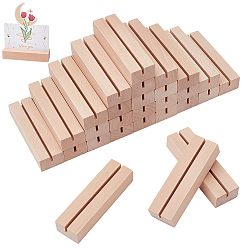 Wheat 50Pcs Beech Wood Rectangle Calendar Desktop Stand, Wheat, 100x30.5x20mm