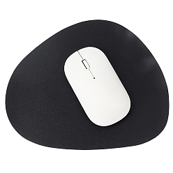 Black PU Leather Mouse Pad, Triangle, Black, 180x220x1.5mm
