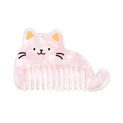 Pink Большие подвески из ацетата целлюлозы (смолы) с печатью, брелок в форме кошки, розовые, 38x55.5x2.5 мм