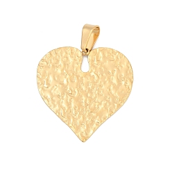 Сердце 304 подвески из нержавеющей стали, реальный 18 k позолоченный, сердце, 36x35x1 мм, отверстие : 8.5x4.5 мм