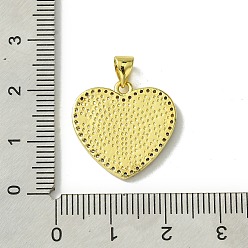 Сердце Настоящие 18 k позолоченные латунные подвески с микропаве и прозрачным кубическим цирконием, с пластиковой жемчужины, сердце, 19x19.5x2.5 мм, отверстие : 3x3.5 мм