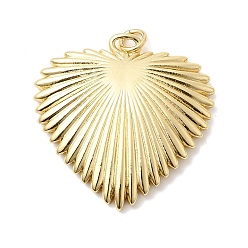 Настоящее золото 18K Подвески в форме сердца из латуни, долговечный, стойки покрытие, без свинца и без кадмия, с целью перехода в кольце, реальный 18 k позолоченный, 30.5x30x4 мм, отверстие : 3 мм