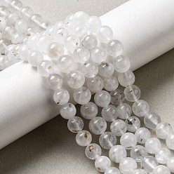 Rainbow Moonstone Бусины из натурального радужного лунного камня, круглые, 8~8.8 мм, отверстие : 1 мм, около 51 шт / нитка, 14.96'' (38 см) ~ 15.35'' (39 см)