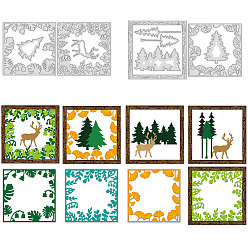 Лист Углеродистая сталь разрезает трафареты, для diy scrapbooking, Фотоальбом, декоративная бумага для тиснения, цвет нержавеющей стали, прямоугольные, лист, 165~173x82~90x0.8 мм, 2 шт / комплект