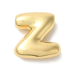 Letter Z Brass Pendants, Long-Lasting Plated, Real 18K Gold Plated, Letter Z, 10x9.5x3.5mm, Hole: 1.4mm